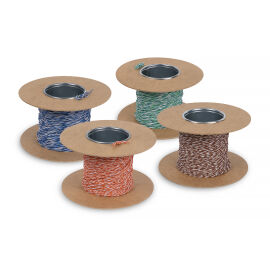 Кабель UTP 1 пара, Кат.5e, внут., 0,51мм, кросс., белый-синий, 350м, Cabeus UTP-1P-Cat.5e-SOLID-CROSS-350-BL