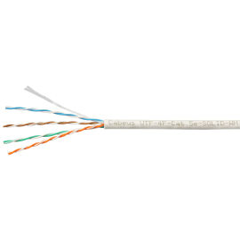 Кабель UTP 4 пары, Кат.5е, внутр., 0,50мм, PVC, белый, 100м, Cabeus UTP-4P-Cat.5e-SOLID-WH-100