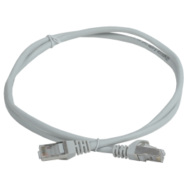 Патч-корд 4 пары, 2хRJ45, 0,5м, Кат.5e, FTP, серый, PVC, GENERICA PC01-C5EF-05M-G