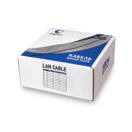 Кабель FTP 4 пары, Кат.5e, внутр., 0,50мм, PVC, серый, 100м, Cabeus FTP-4P-Cat.5e-SOLID-LSLTx-GY-100