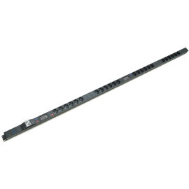 Блок розеток вертик. 24 гнезда (Schuko), 32A, черный, без кабеля, DANNMAN 7000140