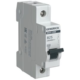 Автоматический выключатель ВА47-29М 1P 25А 4,5кА B GENERICA
