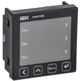 Вольтметр цифровой щитовой трехфазный RS-485 96х96 LED MASTER IEK