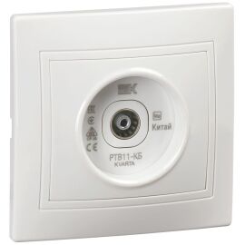 KVARTA Розетка TV проходная РТВ11-КБ белый GENERICA