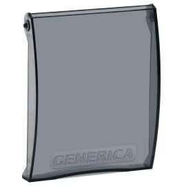 Дверца для корпуса пластикового ЩРН(В)-П-4 черная прозрачная GENERICA