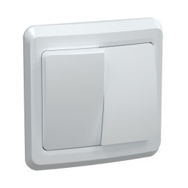 Выключатель 2-клавишный, 10А, ВС10-2-0-ВБ, белый, IEK EVV20-K01-10-DM