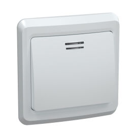 Выключатель 1-клавишный с индикацией, 10А, ВС10-1-1-ВБ, белый, IEK EVV11-K01-10-DM