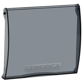 Дверца для корпуса пластикового ЩРН(В)-П-6 черная прозрачная GENERICA