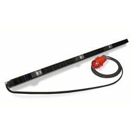 Блок розеток вертик. 18 гнёзд С13+2 гнезда, вход С19, 32A, черный, кабель 3м, DANNMAN 7000090