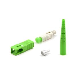 Коннектор разобранный SC/APC, SM, Simplex, феррул, кабель 3мм