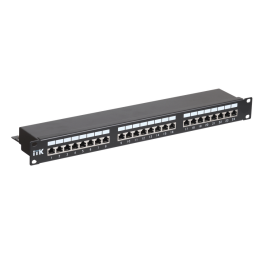 Патч-панель 1U, 19'', 24хRJ45, STP, кат.5е, Dual, ITK PP24-1UC5ES-D05