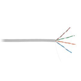 Кабель U/UTP 4 пары, Кат.5e, внутр., 0,48мм, CCA, PVC, серый, 305м, SIBLAN T-437