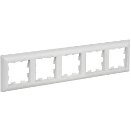 BRITE Рамка 5-местная РУ-5-БрАБ арктический белый/белый IEK