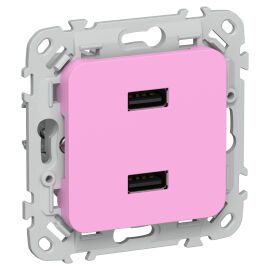 FLITE Розетка USB A+A 3,1А РЮ-2-ФлПр пурпурный IEK