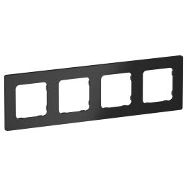 FLITE Рамка 4-местная РУ-4-К-ФлЧ черный IEK