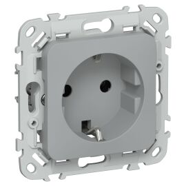 FLITE Розетка с заземлением без защитных шторок 16А РС11-0-ФлС серый IEK