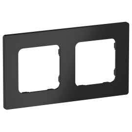FLITE Рамка 2-местная РУ-2-К-ФлЧ черный IEK