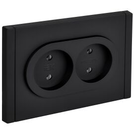 FORTE&PIANO Розетка 2-местная без заземления без защитных шторок безвинтовое крепление 10А FP126M ме