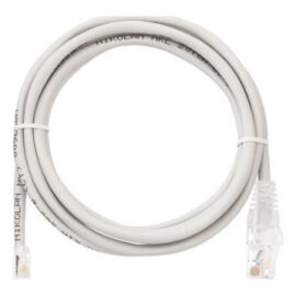 Патч-корд 2 пары, RJ12/6P6C-RJ45/8P8C, 3м, Кат.3, UTP, серый, PVC, NIKOMAX NMC-PC2UC25T-030-GY НЕКОНДИЦИЯ