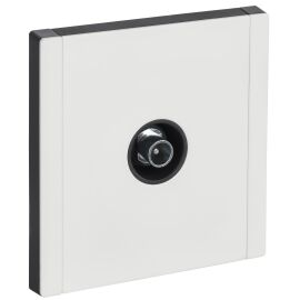 FORTE&PIANO Розетка TV проходная FP229M металл белый IEK