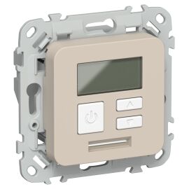 FLITE Термостат электронный с дисплеем 16А Т-ФлЛ льняной IEK