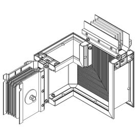 LINEBAR Секция Z-образная правая вверх 5000А Al 3L+N+PER IP55 транспортировочная IEK