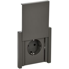 FORTE&PIANO Розетка 1-местная с заземлением с защитными шторками и крышкой безвинтовое крепление 16А