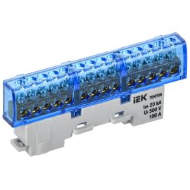 TEKFOR Шина N "ноль" изолированная на универсальном держателе 6х9-14-С IEK