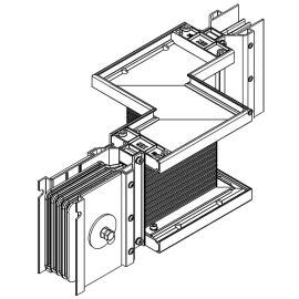 LINEBAR Секция Z-образная левая 2000А Al 3L+N+PER некрашеная IP55 транспортировочная IEK