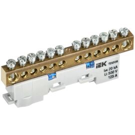 TEKFOR Шина N "ноль" неизолированная на универсальном держателе 8х12-12-С IEK