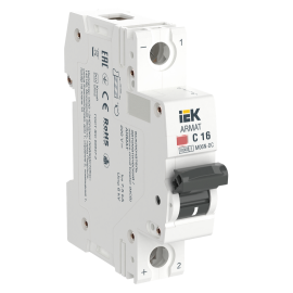 Выключатель автоматический ARMAT M06N-DC 1P C 16А, IEK AR-M06N-1-C016DC