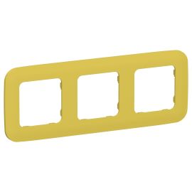 FLITE Рамка 3-местная РУ-3-А-ФлЖК желтый карри IEK