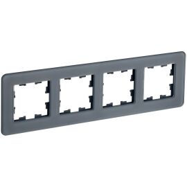 BRITE Рамка 4-местная РУ-4-2-Бр стекло графит RE IEK