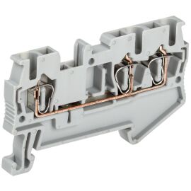 Клемма пружинная КПИ 3в-2,5 3 вывода 31А серая IEK