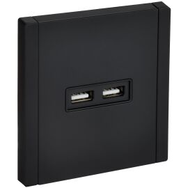 FORTE&PIANO Розетка USB A+A 3,1А FP149M металл черный IEK