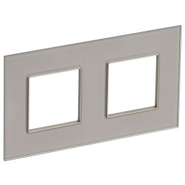 SKANDY Рамка 2-местная SK-F22Sh стекло шампань IEK