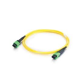 Шнур оптический MPO/APC-MPO/APC, SM, 10м, желтый, Hyperline FHD-MC3-9S-MPOF12/LLAS-MPOM12/LLAS-A-10M-LSZH-YL