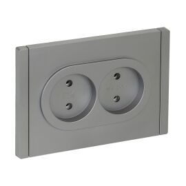 FORTE&PIANO Розетка 2-местная без заземления без защитных шторок безвинтовое крепление 10А FP526 ста