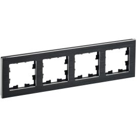 BRITE Рамка 4 -местная РУ-4-1-БрЧ металл черный IEK