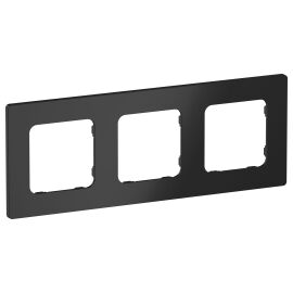 FLITE Рамка 3-местная РУ-3-К-ФлЧ черный IEK