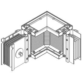LINEBAR Секция угловая правая 800А Al 3L+N+PER некрашеная IP55 транспортировочная IEK