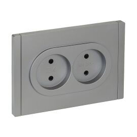 FORTE&PIANO Розетка 2-местная без заземления с защитными шторками безвинтовое крепление 10А FP525 ст