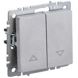 BRITE Выключатель жалюзи 10А ВС10-1-5-БрА алюминий IEK