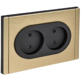 FORTE&PIANO Розетка 2-местная без заземления без защитных шторок безвинтовое крепление 10А FP626M ме