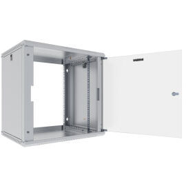 Шкаф настенный 19", 15U, 775х600х650мм, стекл. дверь, черный, DANNMAN WXU1565GGY