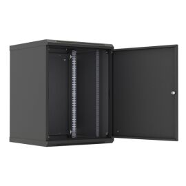 Шкаф настенный 19", 18U, 908x600х600мм, металлическая дверь, черный, DANNMAN WXD1866SBK