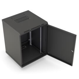 Шкаф настенный 19", 27U, 1304x600х450мм, металлическая дверь, черный, DANNMAN WXD2745SBK