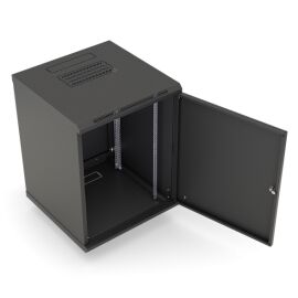 Шкаф настенный 19", 27U, 1304x600х600мм, металлическая дверь, черный, DANNMAN WXD2766SBK