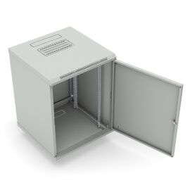Шкаф настенный 19", 27U, 1304x600х450мм, металлическая дверь, серый, DANNMAN WXD2745SGY