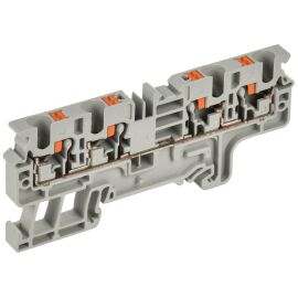 Клемма пружинная CP-MC, Push-in, 4 вывода, 4мм2, серая, IEK YCT22-00-4-K03-004